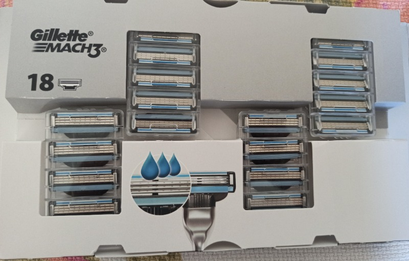 Gillette Mach3 18'li Yedek Tıraş Bıçağı Karton Paket