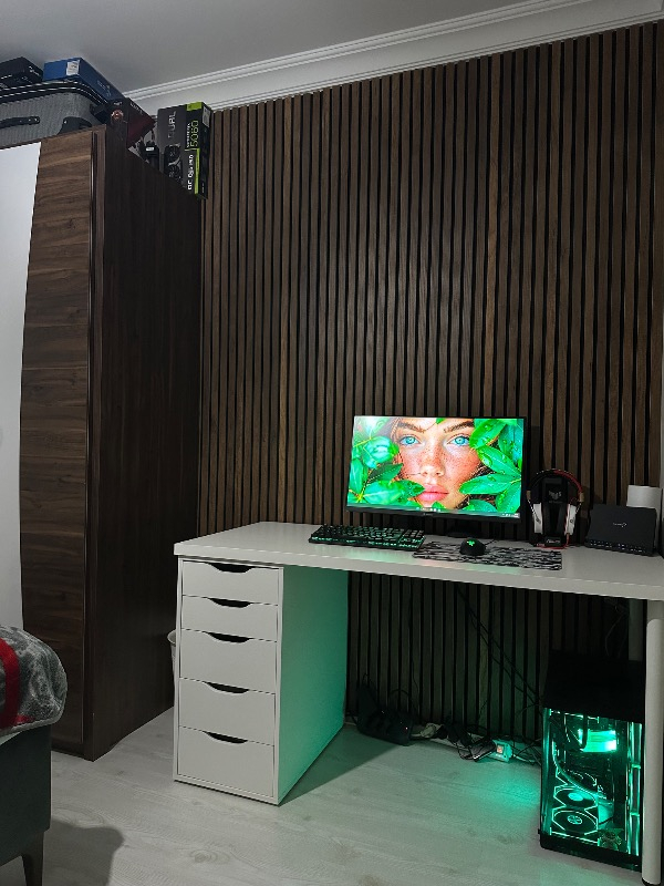 Akupanel Flex 60X245 cm Ceviz Renk Akustik Ahşap Duvar Paneli