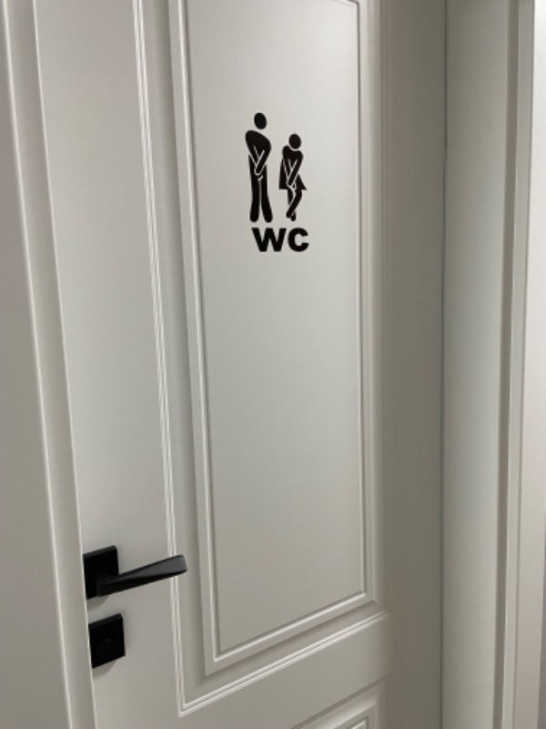 Reysa Tasarım Wc Sticker Siyah 10X19 cm