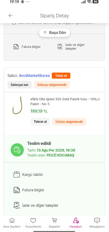 ef&fe Olta Iğnesi 505 Gold Plastik Kutu - 100LU Paket - No-5